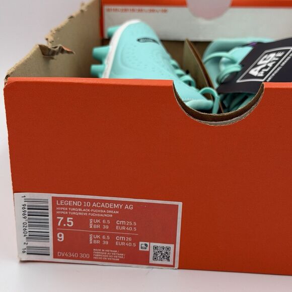 Nike Tiempo Legend 10 Academy AG Soccer Cleats Men’s Sz 7.5 peak ready turquoise main image 4